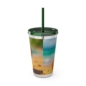Tropical Tumbler with Straw | 16 oz: Baby Hermit Crab