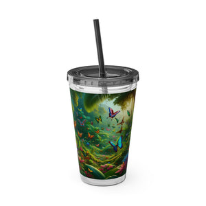 Tropical Tumbler with Straw | 16 oz: Butterflies in a Dell
