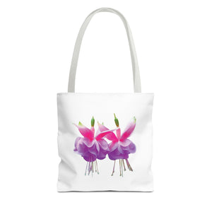 Tropical Real Two Fuchsias/White Tote Bag - 3 Sizes