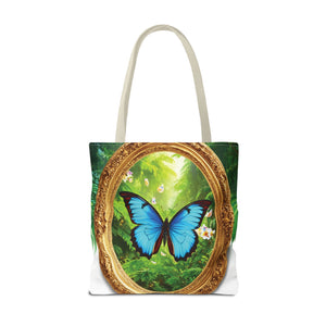 Framed Morpho Butterfly Tote Bag - 3 Sizes
