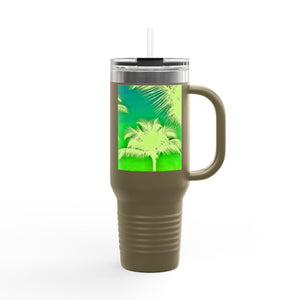 Insulated Travel Mug, 40oz / Palm Glow Green - Perfect for Outdoor Adventures