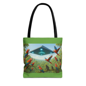 UFO and Macaws Tote Bag - 3 Sizes