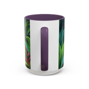 Accent Coffee Mug (11, 15oz), 8 Colors - Rainforest Sleeping Spot