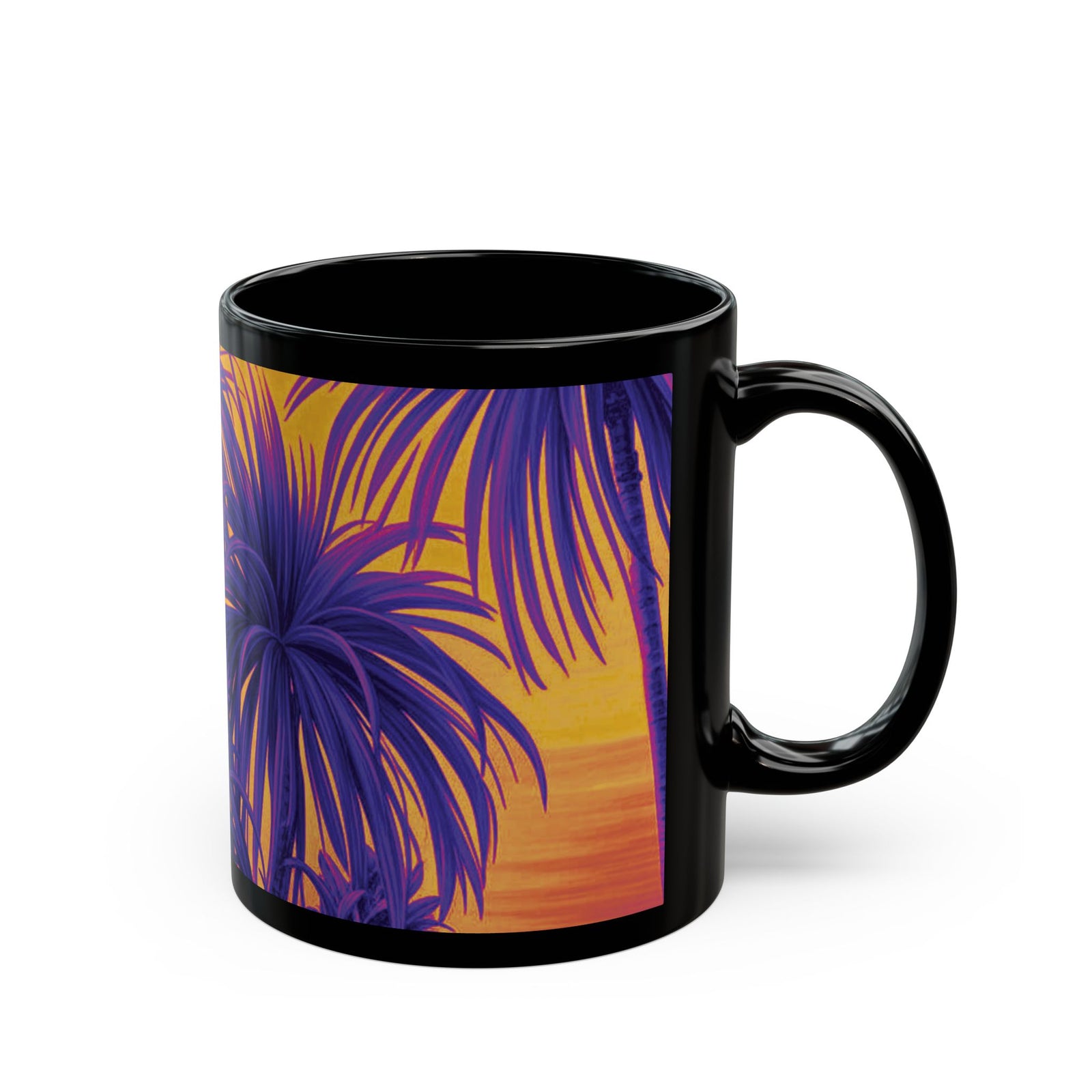 Black Coffee Mug - Tiny Palm Island Pop