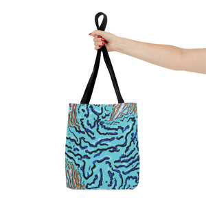 Wild Coral Reef Tote Bag, Turquoise ~ 3 Sizes
