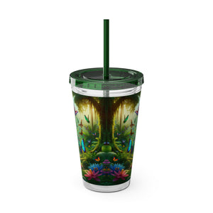 Tropical Tumbler with Straw | 16 oz: Butterflies in a Dell