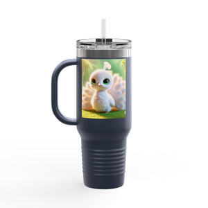 Insulated Travel Mug, 40oz / Baby White Peacock - Perfect for Outdoor Adventures