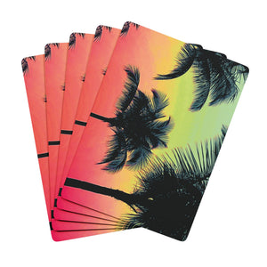 Poker Playing Cards - Palm Glow Sangria