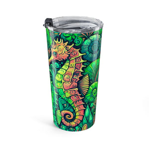 20oz Tumbler — Seahorse Trio Insulated Travel Cup, Lime