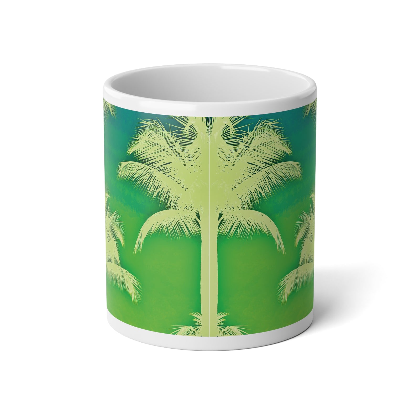 Jumbo Mug, 20oz, Palm Glow Green | Tropical Coffee Cup