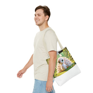 Baby White Peacock/White Trio Tote Bag - 3 Sizes