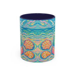 Accent Coffee Mug (11, 15oz), 8 Colors - Glow Seashells