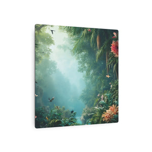 Tropical Jungle Metal Art Sign — Lush Rainforest Wall Decor