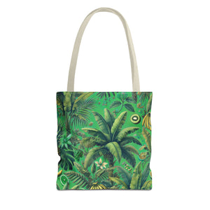Tropical Palms & Bananas Tote Bag, Green - 3 Sizes