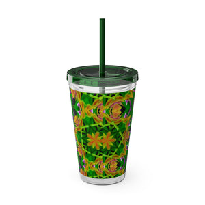 Tropical Tumbler with Straw | 16 oz: Kaleido Orchid