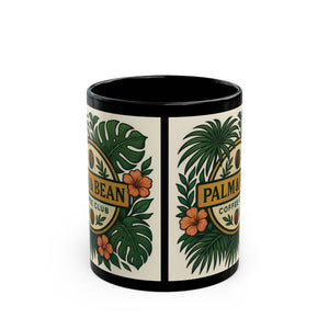 Black Coffee Mug - Palm & Bean Coffee Cub