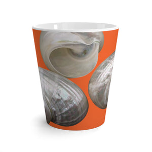 Latte White Mug - Perfect for Coffee Enthusiasts / Lustrous Seashell Trio, Orange