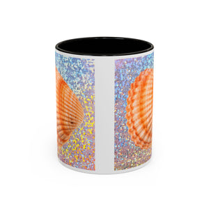 Colorful Mugs (11oz, 15oz), Disco Orange Scallop