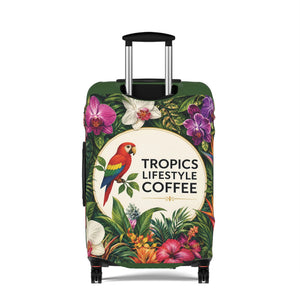 Tropics Lifestyle Coffee Floral Parrot Luggage Cover
