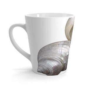 Latte White Mug - Perfect for Coffee Enthusiasts / Lustrous Seashell Trio, White