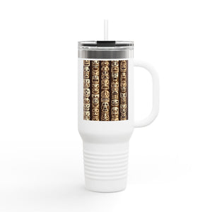 Funny Tiki Totems Insulated Travel Mug - 40oz - Perfect for Outdoor Adventures