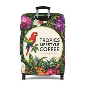 Tropics Lifestyle Coffee Floral Parrot Luggage Cover