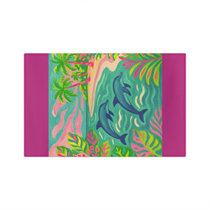 Tropical Microfiber Coffee/Tea Towel ~ Jumping Dolphins