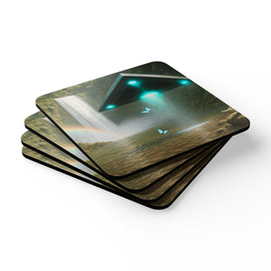 Coaster Set/4 -  UFO and Waterfall