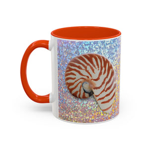Colorful Mugs (11oz, 15oz), Disco Tiger Stripe Nautilus