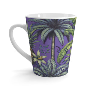 Latte White Mug - Tropical Fruit, Purple