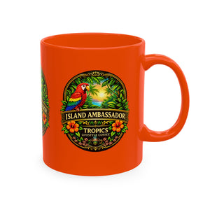 Tropical Parrot Coffee Mug — "Island Ambassador" Ceramic Cup