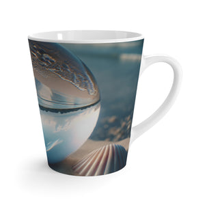 Latte White Mug - Beach Illusion Ball