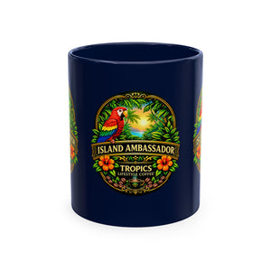 Tropical Parrot Coffee Mug — "Island Ambassador" Ceramic Cup