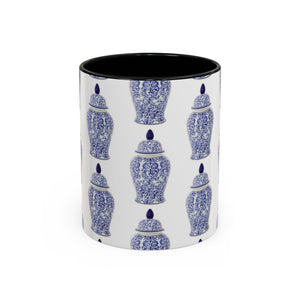 Accent Color Coffee Mug (11, 15oz), Blue Ginger Jar