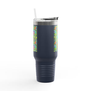 Insulated Travel Mug, 40oz / Rainforest Blooms - Perfect for Outdoor Adventures