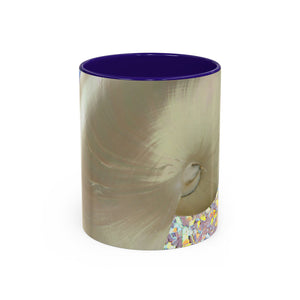 Colorful Mugs (11oz, 15oz), Disco White Nautilus Macro