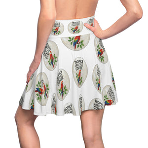 Copy of Tropical Parrot Skater Skirt — Tropics Coffee Floral Print