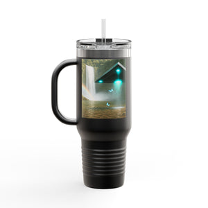 Insulated Travel Mug, 40oz / UFO & Waterfall