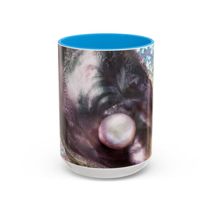 Colorful Mugs (11oz, 15oz), Disco Lavender Pearl Oyster Macro
