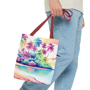 Watercolor Beach Tote Bag - 3 Sizes