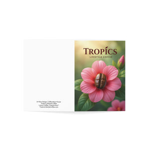 Tropics Lifestyle Coffee Greeting Card — Coffee Bean Flower (Blank Inside)