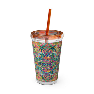 Tropical Tumbler with Straw | 16 oz: Kaleido Bay