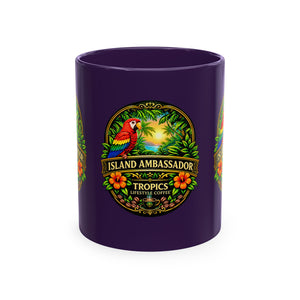 Tropical Parrot Coffee Mug — "Island Ambassador" Ceramic Cup