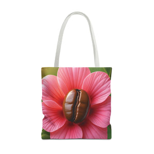 Coffee Bean Flower Tote Bag — Pink Coffee Art