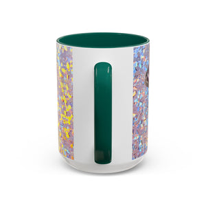 Colorful Mugs (11oz, 15oz), Disco Lavender Pearl Oyster Macro