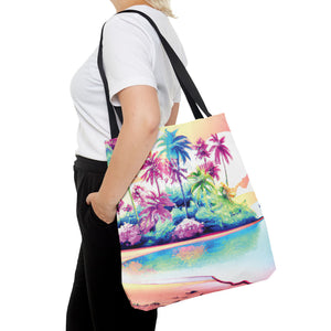 Watercolor Beach Tote Bag - 3 Sizes