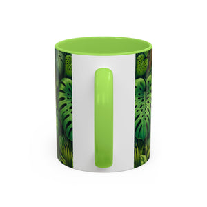 Accent Color Coffee Mug, Many Colors - 11oz & 15oz / Rainforest Greenery