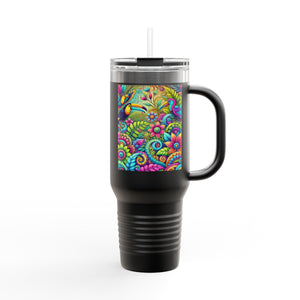 Insulated Travel Mug, 40oz / Rainforest Music - Perfect for Outdoor Adventures