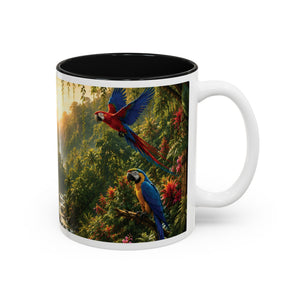 Tropical Waterfall Mug – Lush Jungle Scenic Accent Coffee Cup (11oz/15oz)