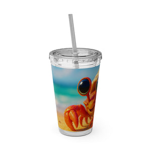 Tropical Tumbler with Straw | 16 oz: Baby Hermit Crab